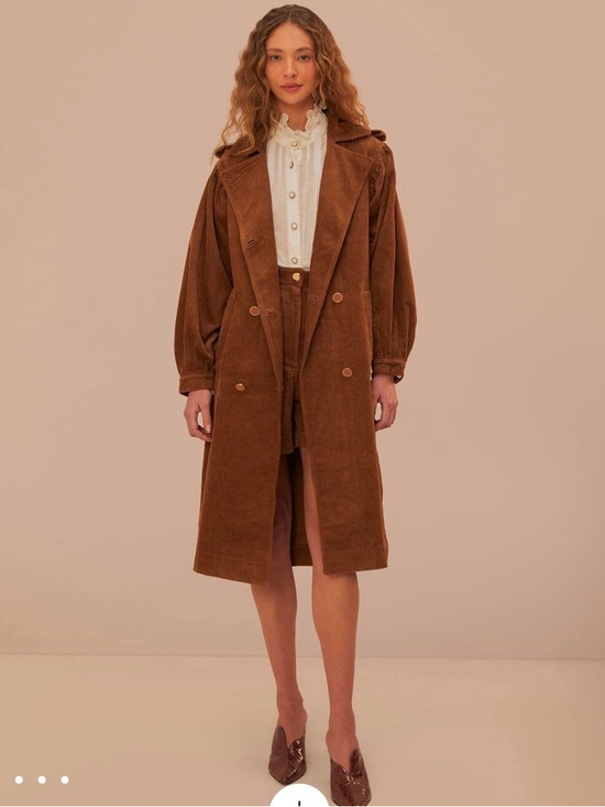 FARM Rio Jackets & Blazers - Farm Rio Caramel Corduroy Trench Coat